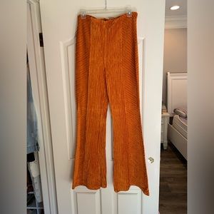 Free People Pull-on Stretch Corduroy Flare Pants XL EUC